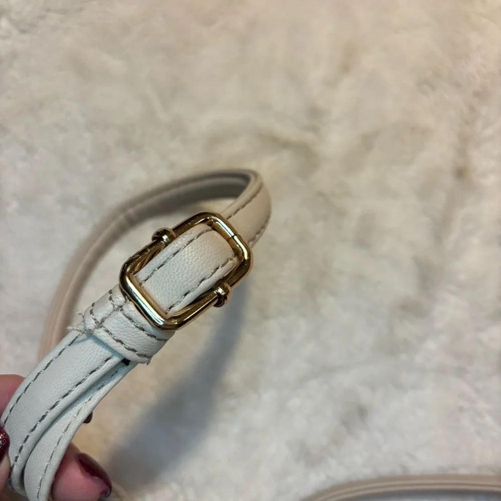 NEW Crossbody Bag Cream Taupe Quilted Gold-Tone Hardware Embellishments Backpack